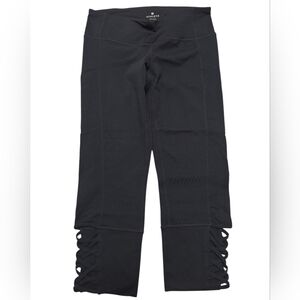 Athleta Black Leggings with Crisscross Detail